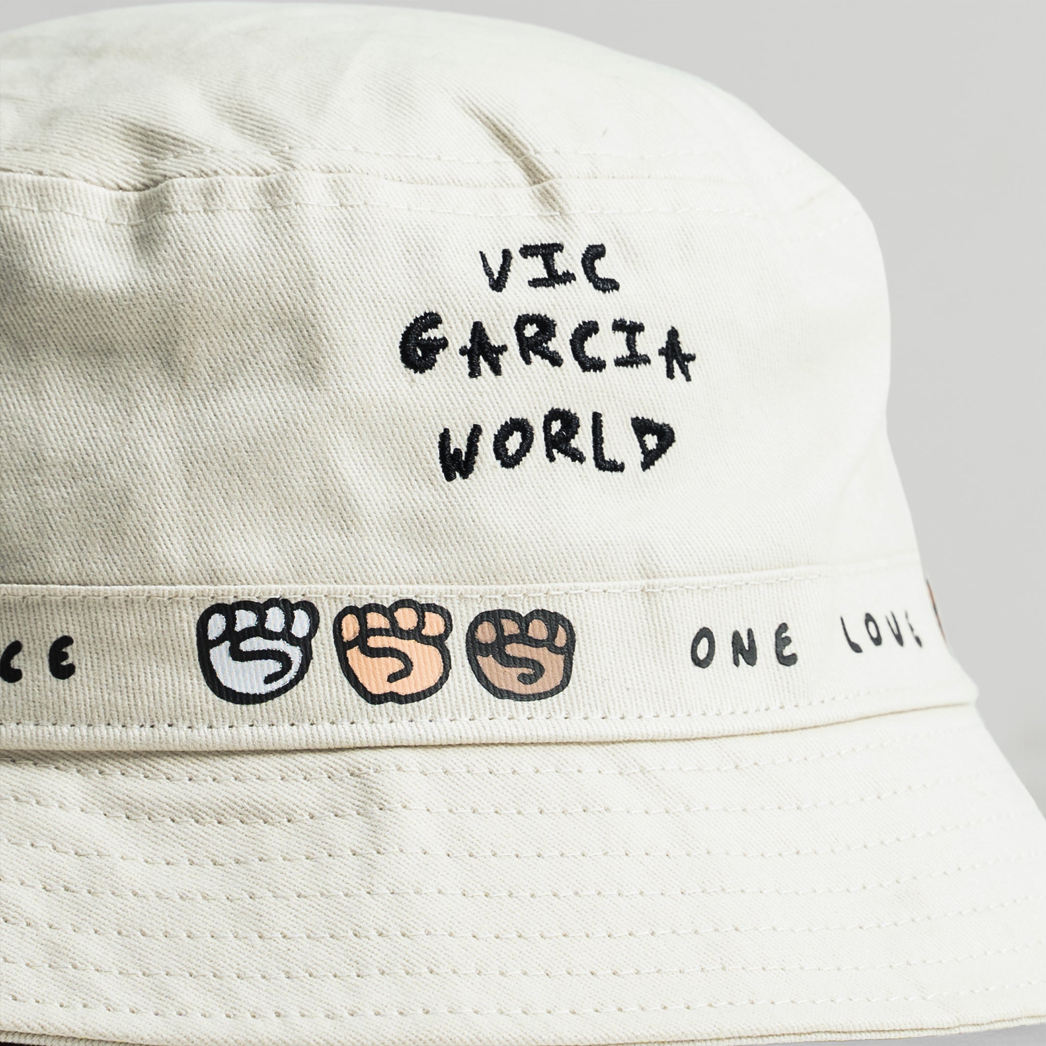 One Race, One Love Bucket Hat | Cream – Vic Garcia World
